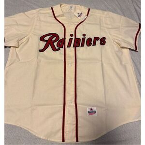 Seattle Rainiers Size 2XL 1965 Tacoma Ebbets Field Flannels Jersey Men #4 Vintag